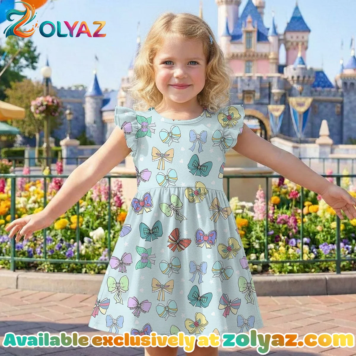 Colorful Bow Skater Dress Colorful Bow Skater Dress