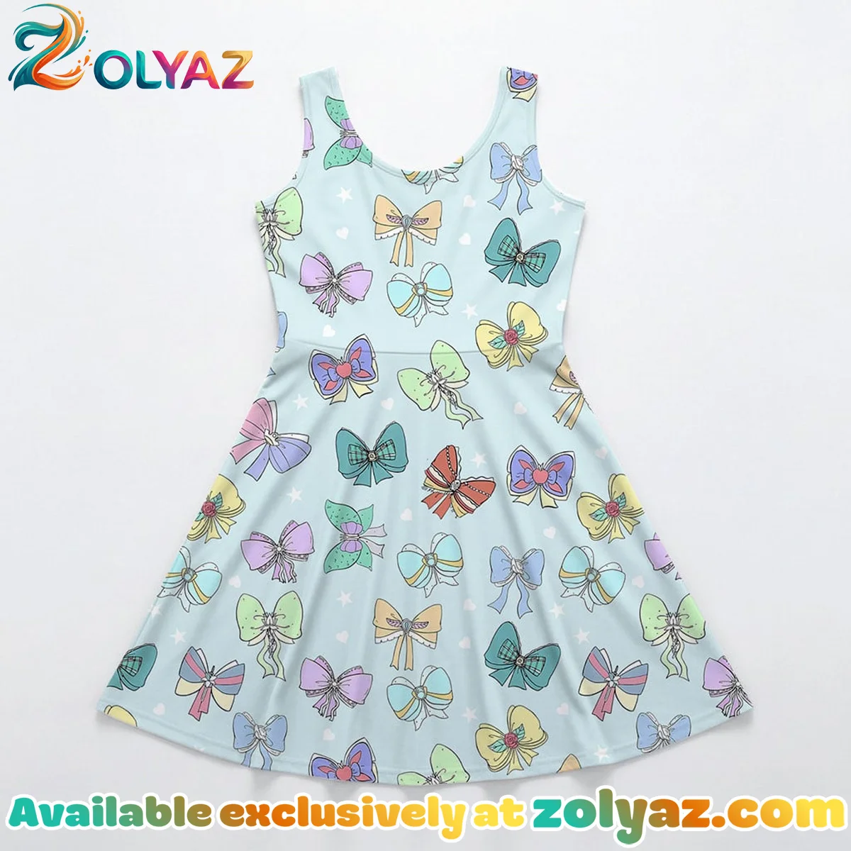 Colorful Bow Skater Dress Colorful Bow Skater Dress