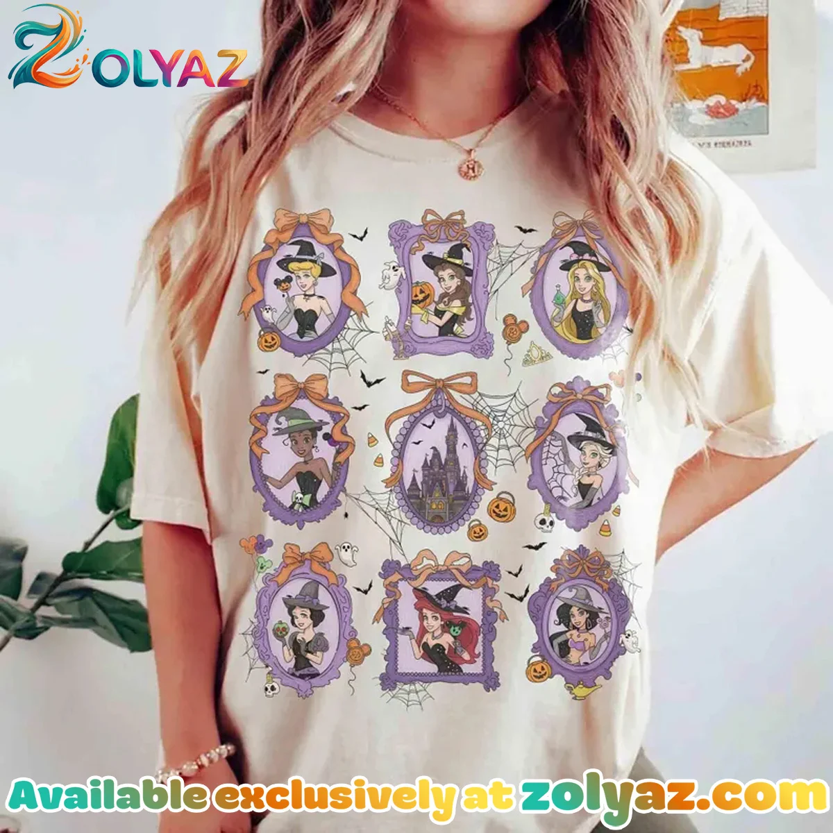 Disney Princess Belle Elsa Tiana Cinderella Halloween T-Shirt & Hoodie