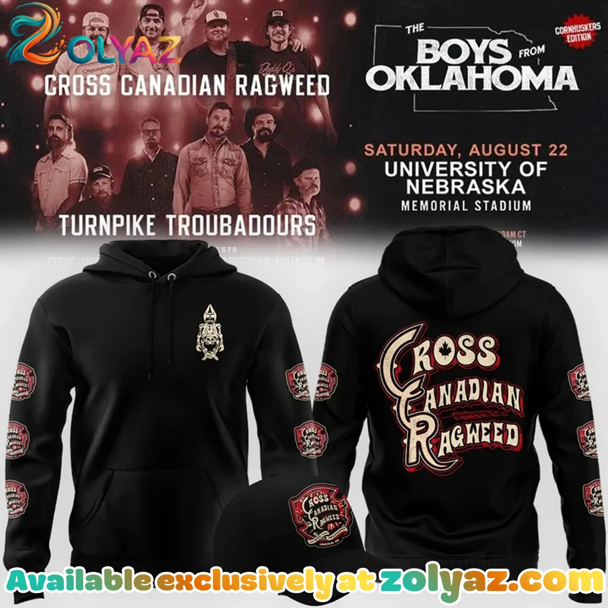 Cross Canadian Ragweed x Nebraska Shirt & Hoodie - Variant 2
