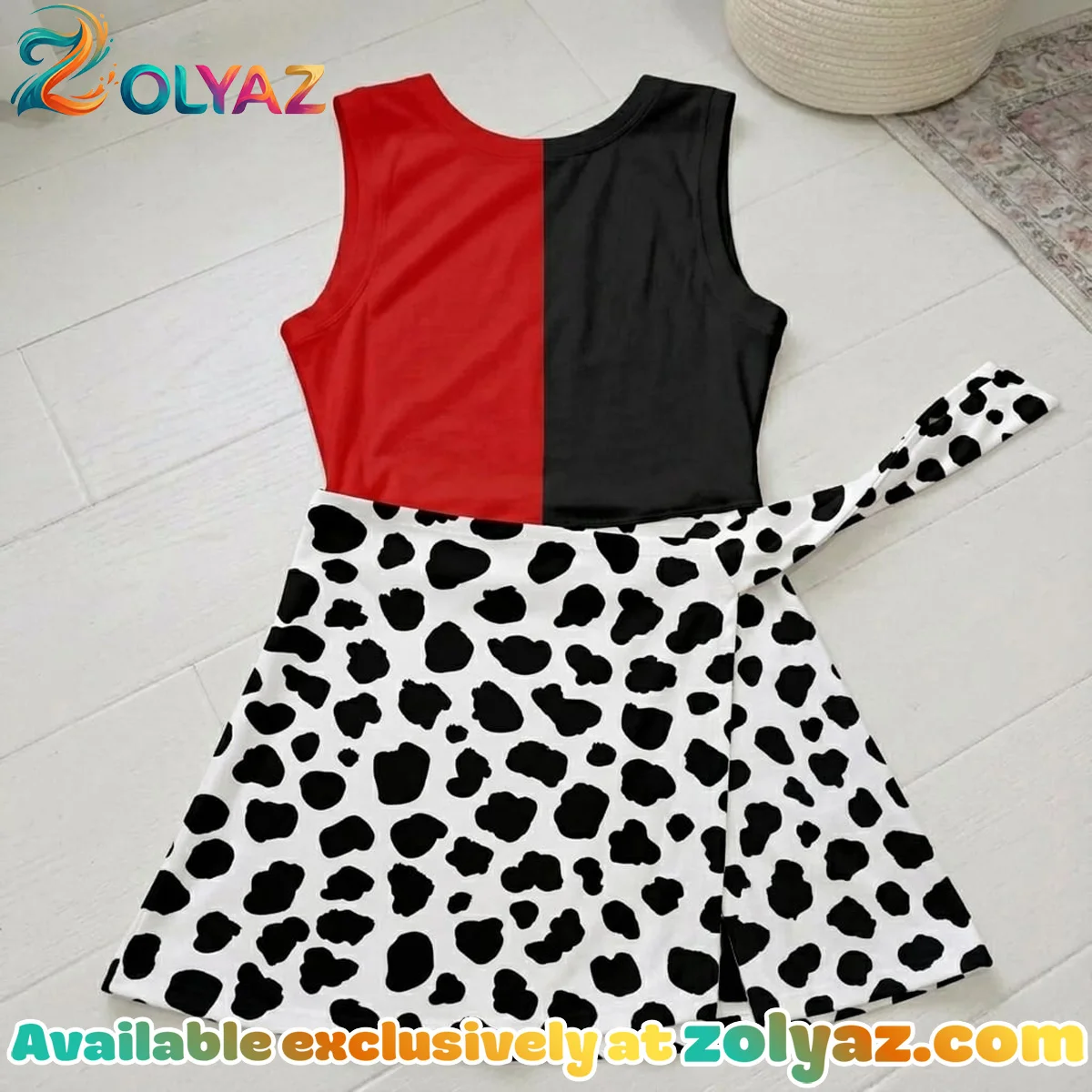 Cruella Athletic Dress - Tennis Dress Skirt, Disney Villains Park Vacation Outfit, Cruella Skort Dress