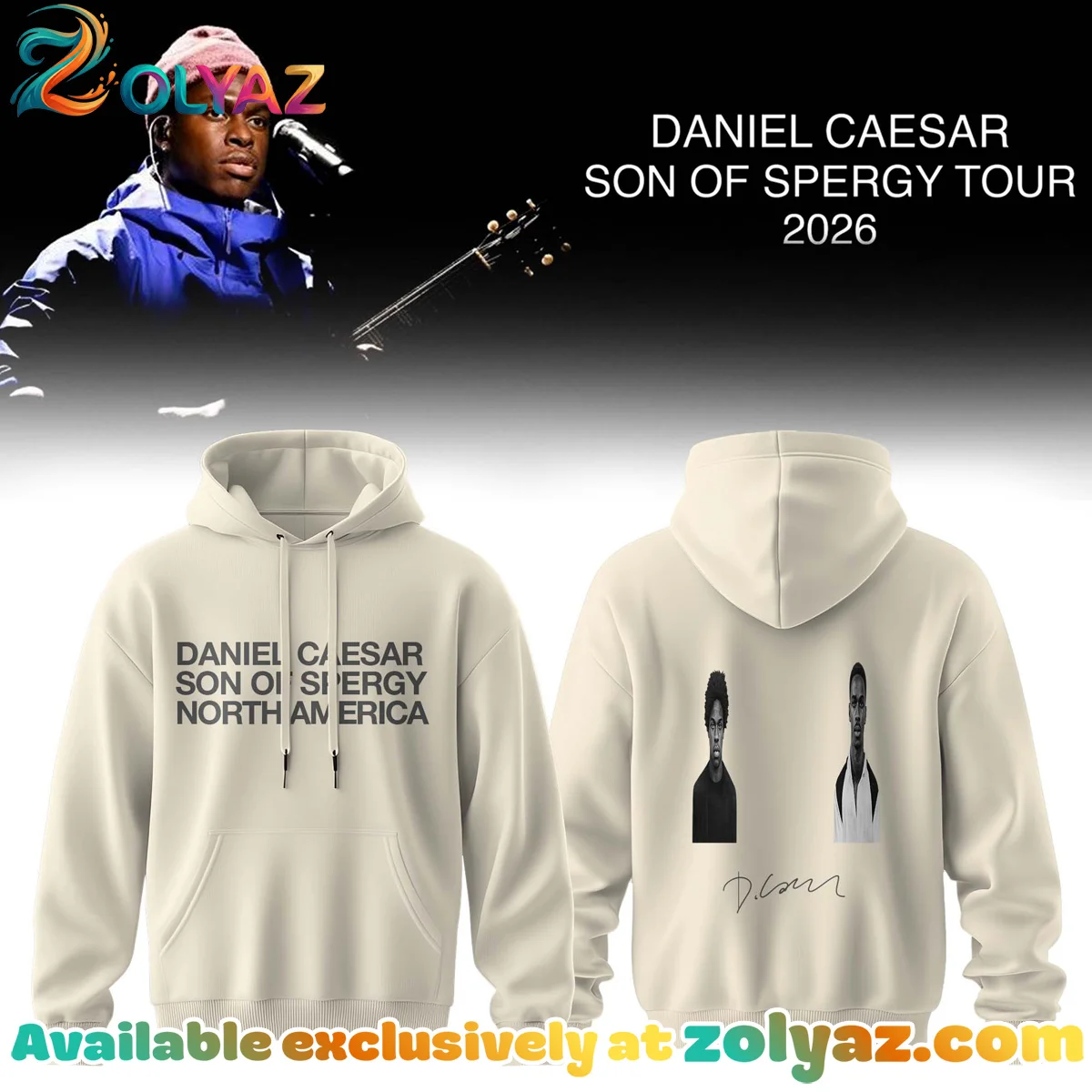 Daniel Caesar Son of Spergy Tour Shirt & Hoodie (Style 4)