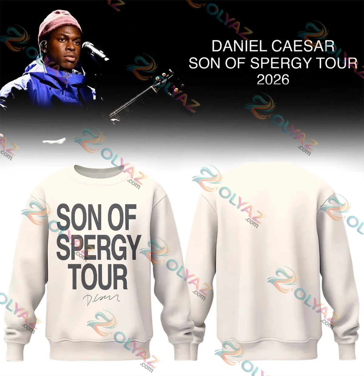 Daniel Caesar Son of Spergy Tour T-Shirt & Hoodie (Style 15)