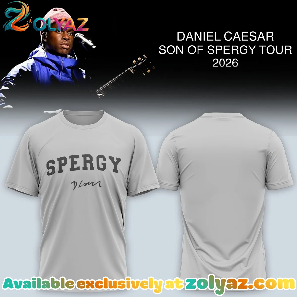 Daniel Caesar Son of Spergy Tour T-Shirt & Hoodie (Style 5)