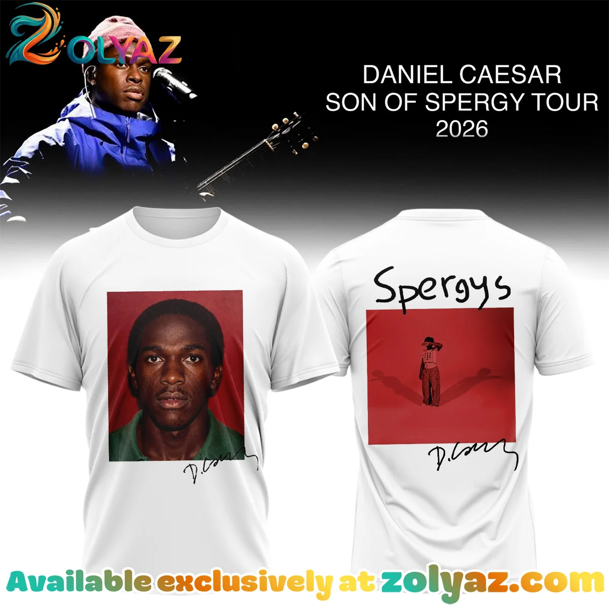 Daniel Caesar Son of Spergy Tour Shirt & Hoodie (Style 19)