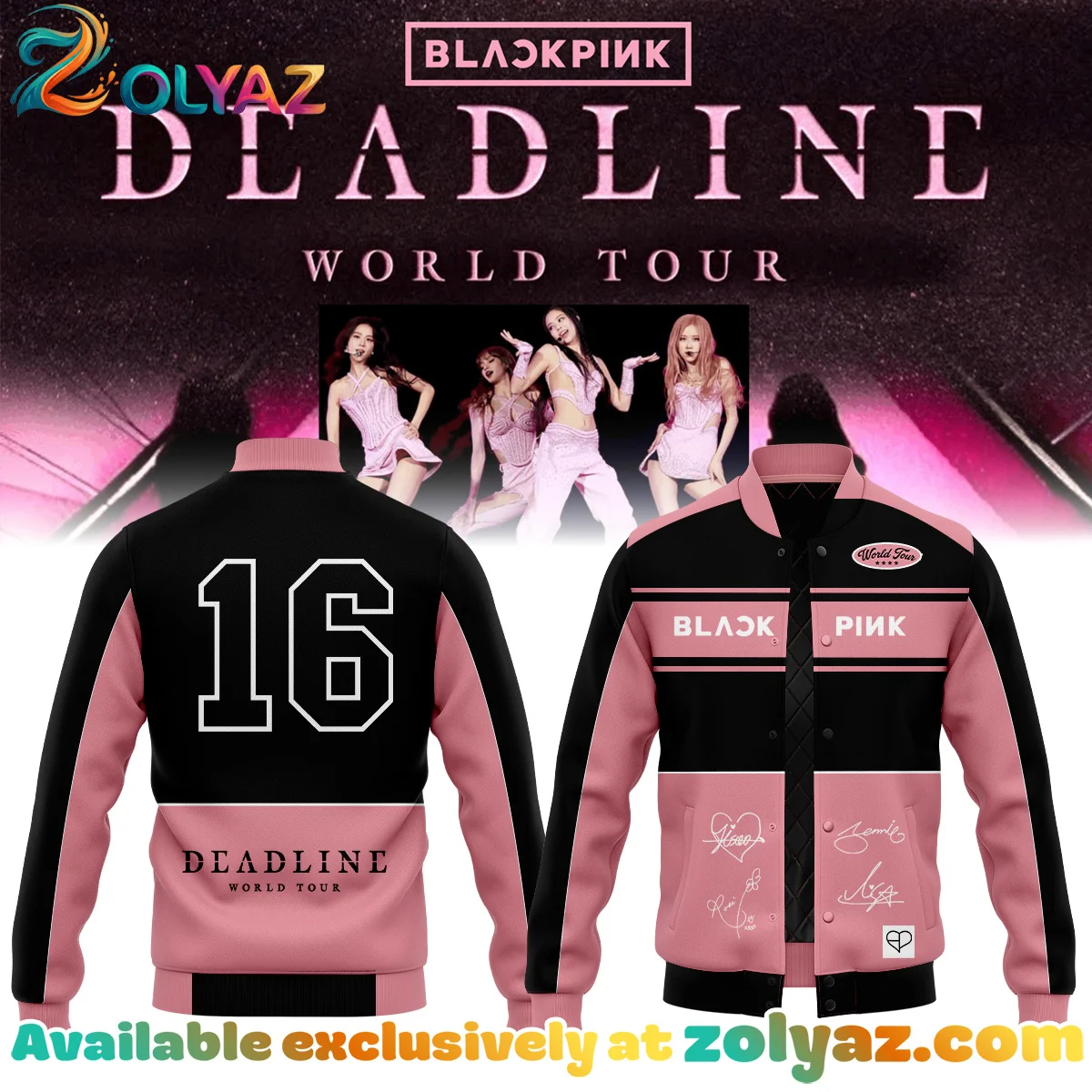 Deadline World Tour Signature Bomber Jacket (Design 1)