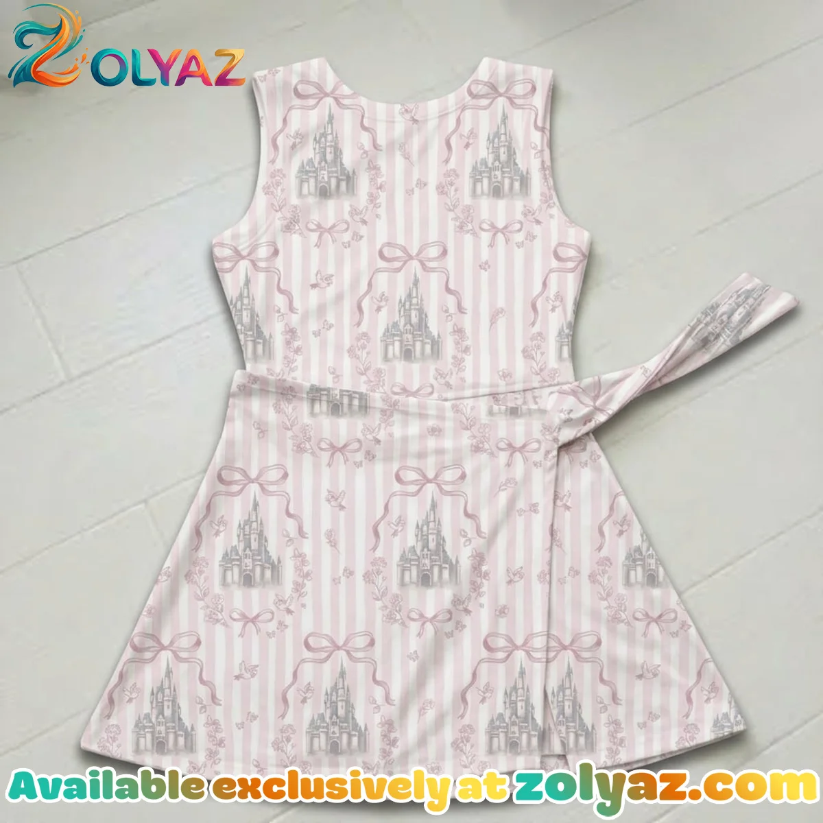 Disney Castle Coquette Athletic Dress - Tennis Dress Skirt, Disney Park Vacation Outfit, Princess Castle Skort Dress