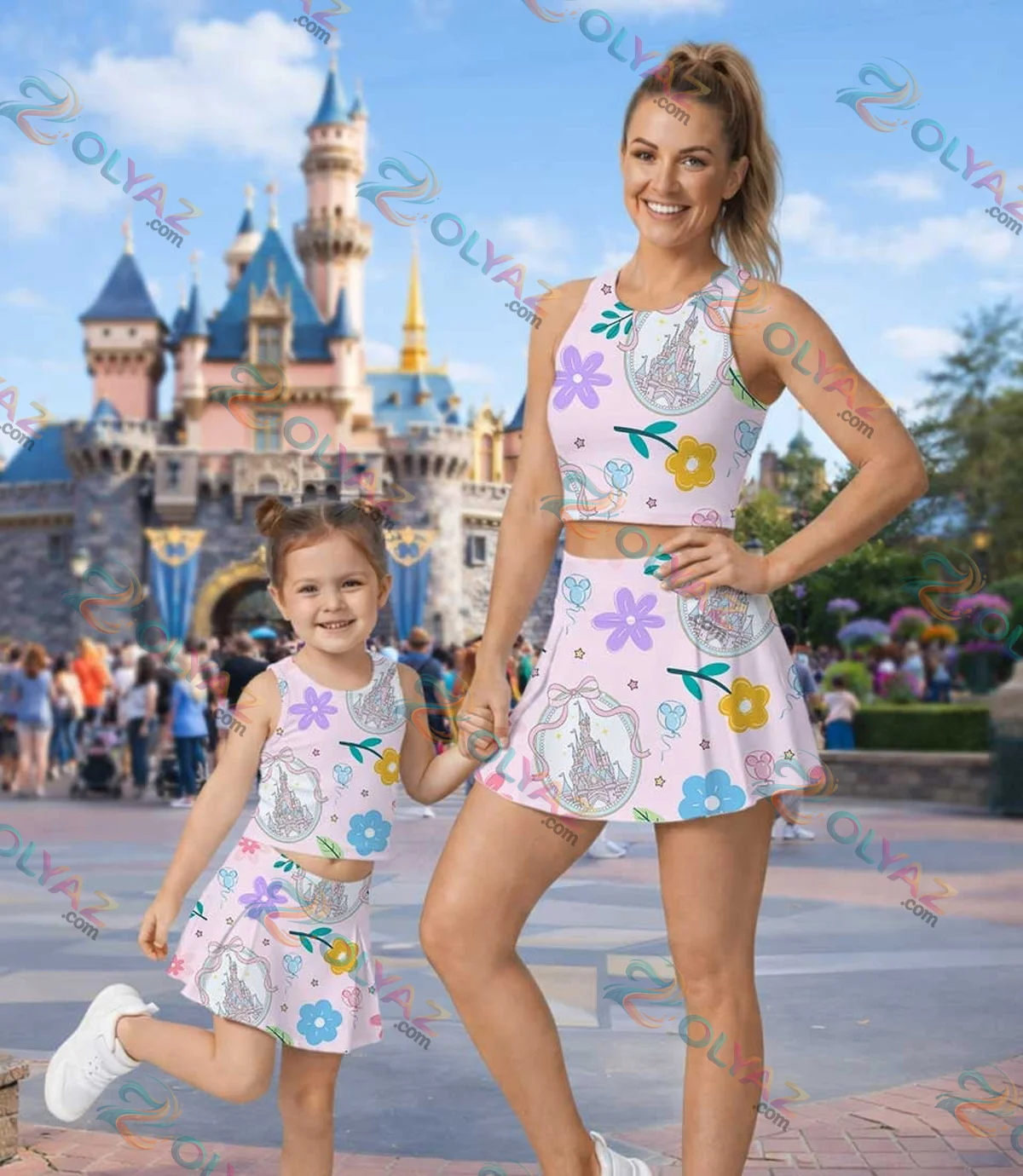 Disney Castle, Coquette Bow Dress Set Disney Castle, Coquette Bow Dress Set
