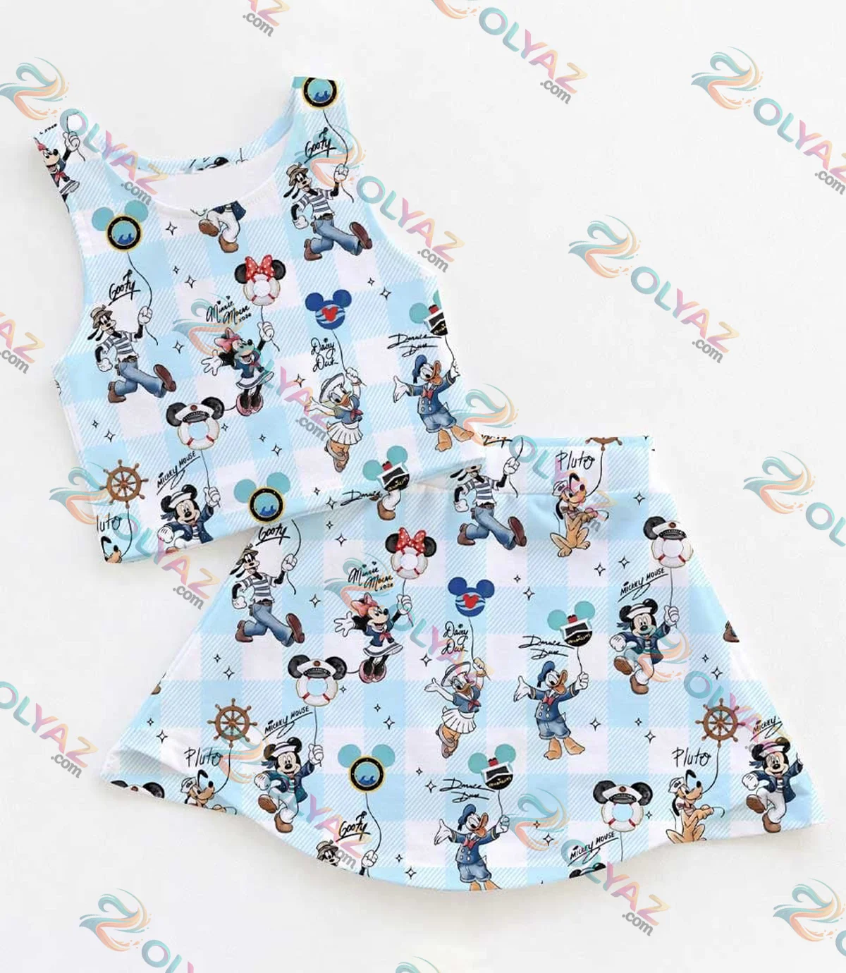 Disney Checkerboard, Mickey & Friends Dress Set