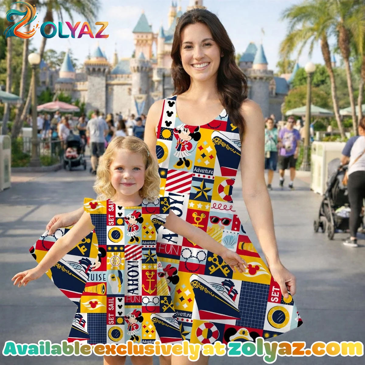 Mickey Minnie Stitch Skater Dress
