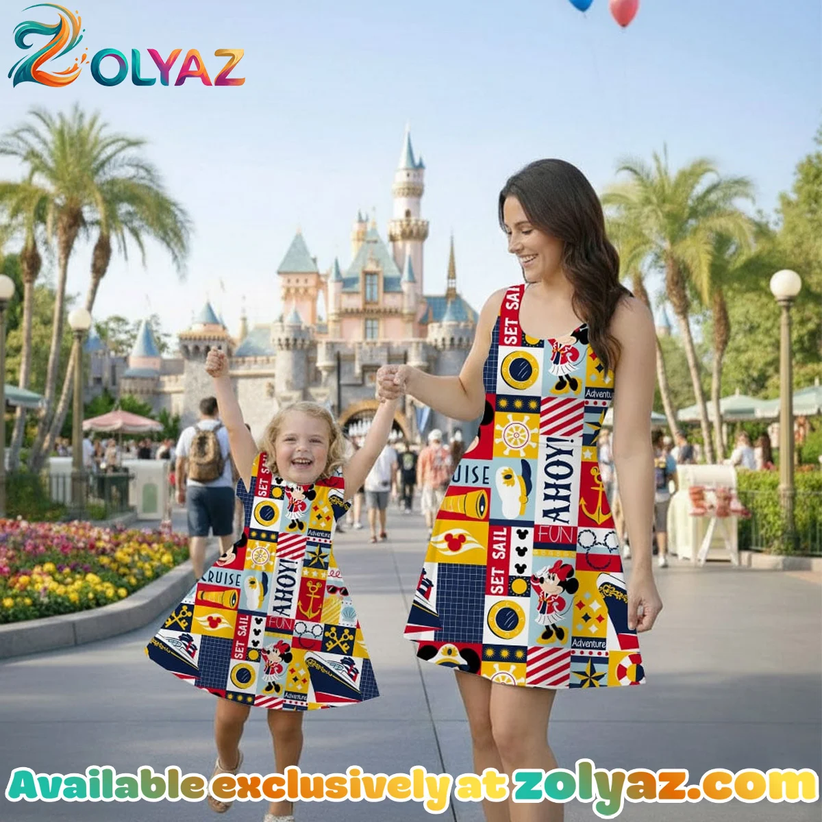 Mickey Minnie Stitch Skater Dress Mickey Minnie Stitch Skater Dress