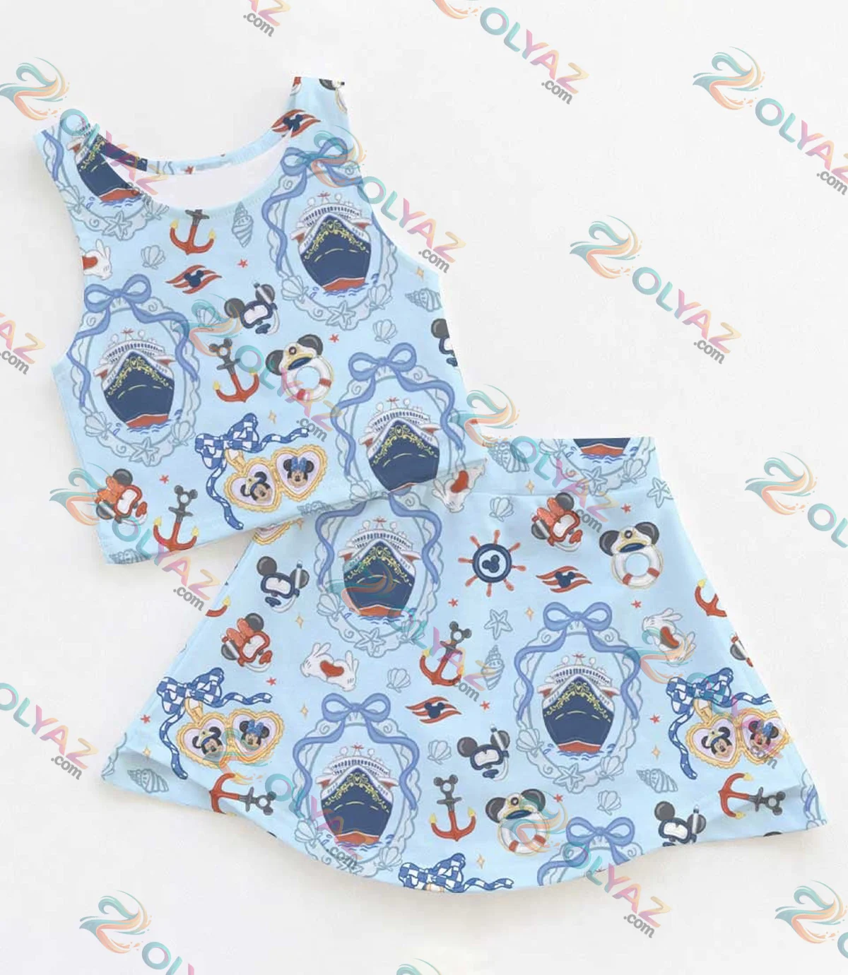 Disney Cruise Mickey Minnie Dress Set (Design 1)