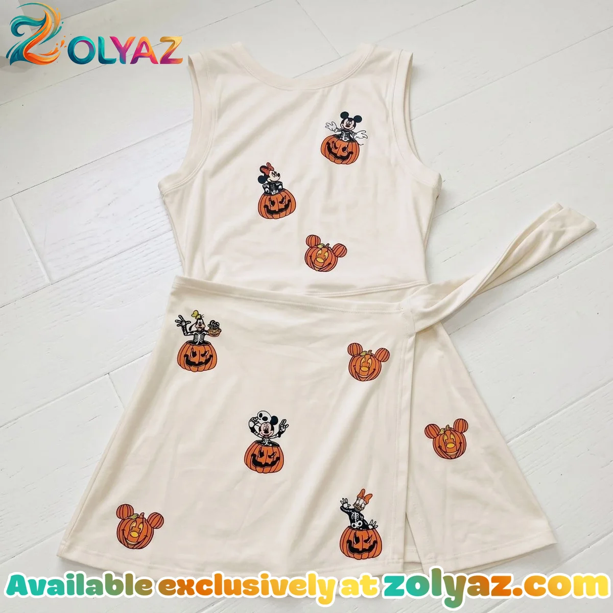 Disney Halloween Athletic Dress - Tennis Dress Skirt, Disney Park Vacation Outfit, Mickey Friends Halloween Skort Dress