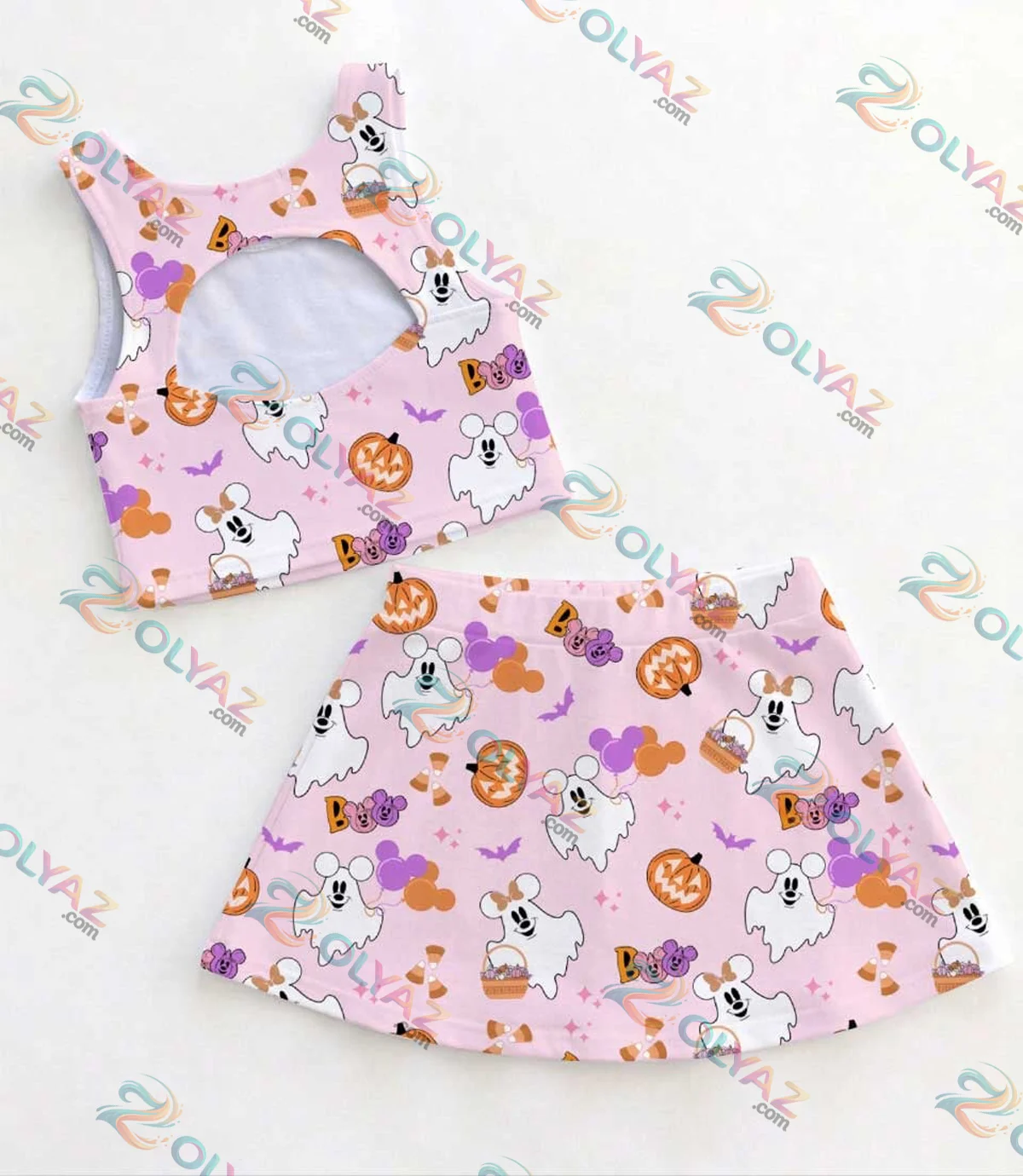 Disney Halloween Mickey Ghost Pumpkin Dress Set Disney Halloween Mickey Ghost Pumpkin Dress Set