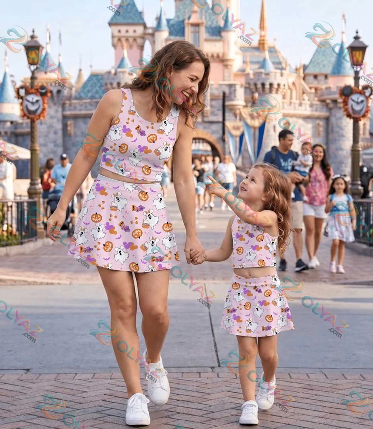 Disney Halloween Mickey Ghost Pumpkin Dress Set Disney Halloween Mickey Ghost Pumpkin Dress Set