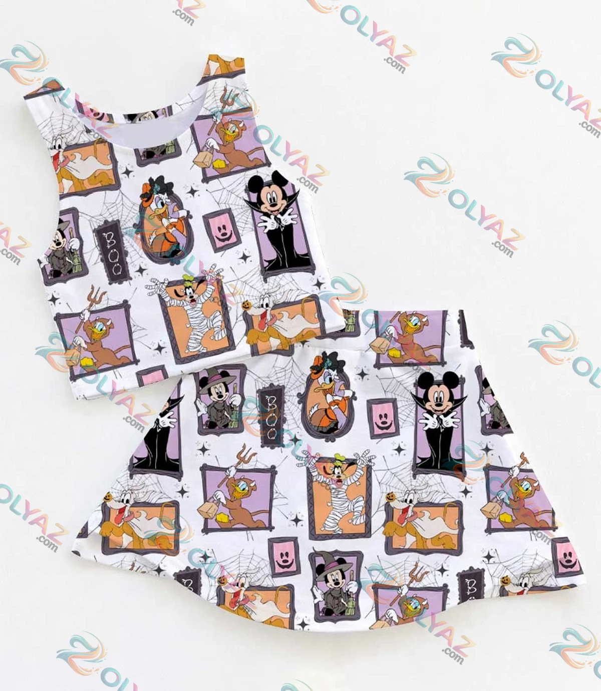 Disney Halloween Mickey Donald Goofy Dress Set