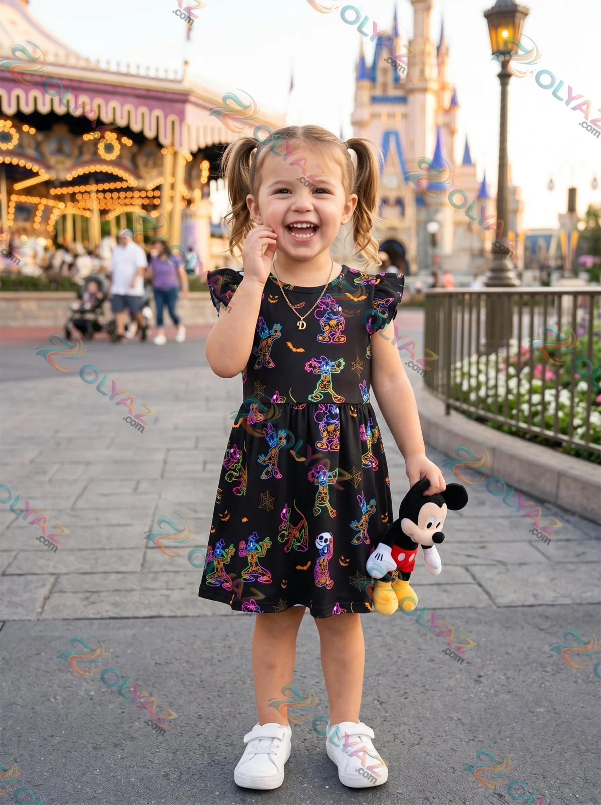 Disney Halloween Mickey Friends Skater Dress