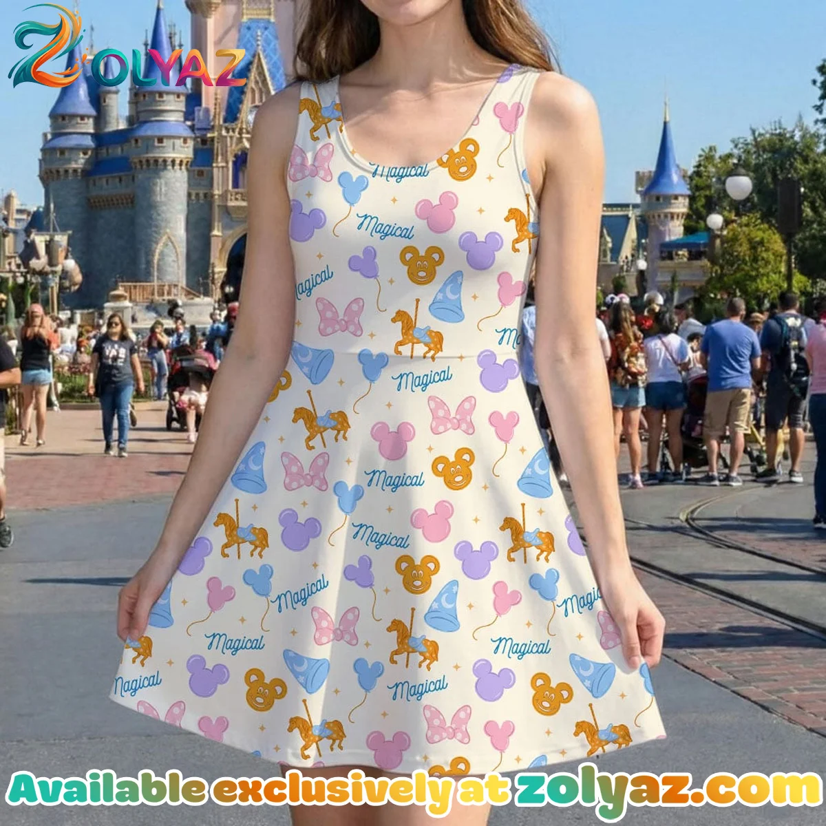 Disney Magical Castle Skater Dress Disney Magical Castle Skater Dress