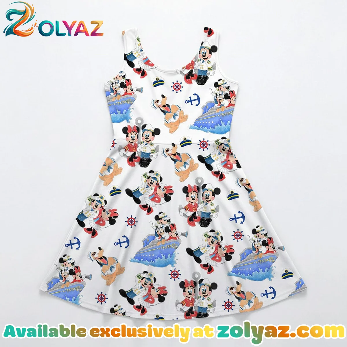 Disney Mickey And Minnie Sailing Skater Dress Disney Mickey And Minnie Sailing Skater Dress