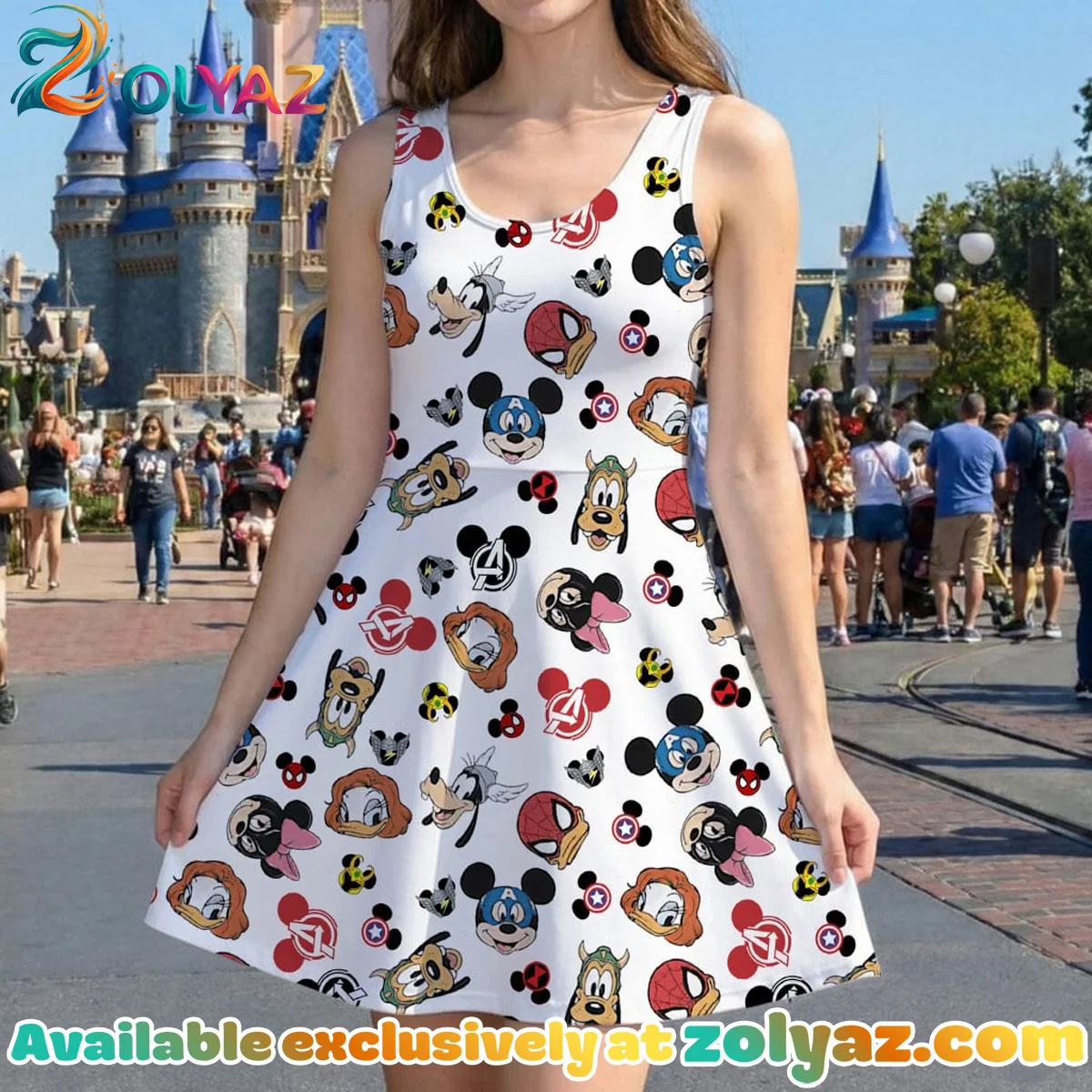 Disney Mickey Avengers Skater Dress Disney Mickey Avengers Skater Dress
