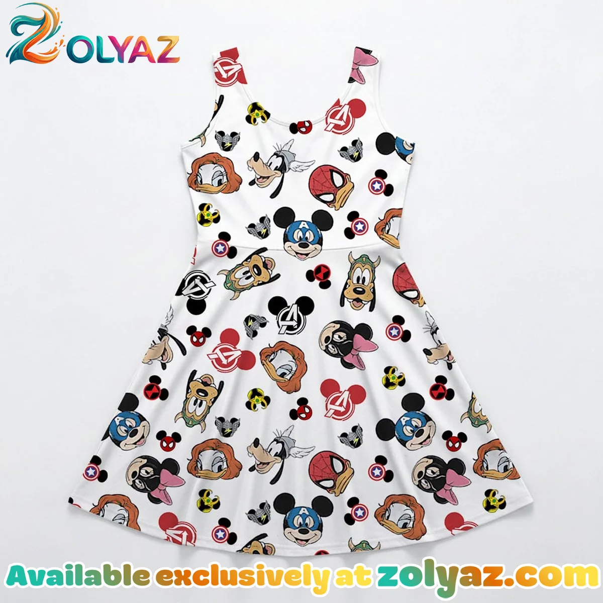 Disney Mickey Avengers Skater Dress Disney Mickey Avengers Skater Dress