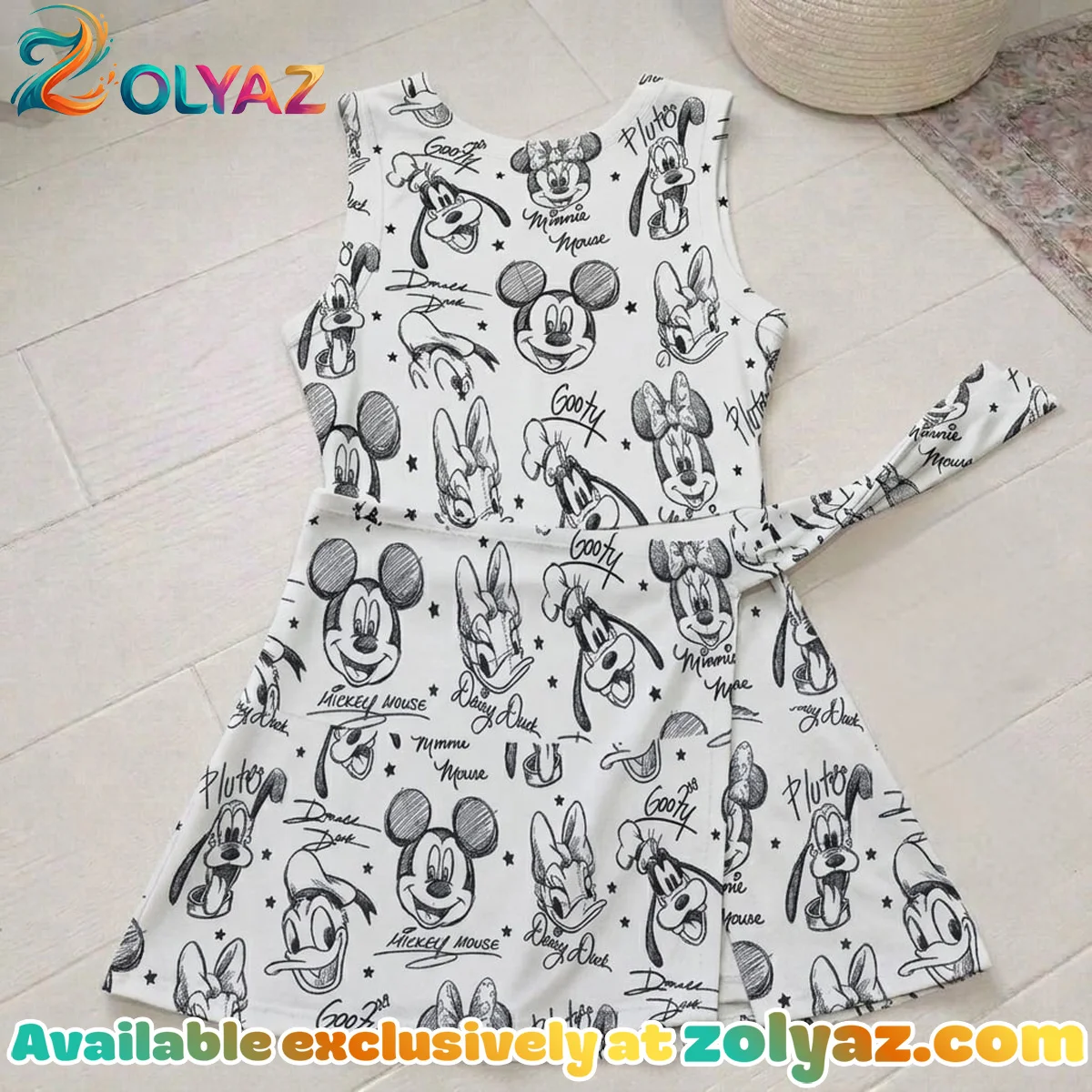 Disney Mickey & Friends Athletic Dress - Tennis Dress Skirt, Mickey Minnie Donald Goofy Pluto Pastel Skater Dress Disney Mickey & Friends Athletic Dress - Tennis Dress Skirt, Mickey Minnie Donald Goofy Pluto Pastel Skater Dress