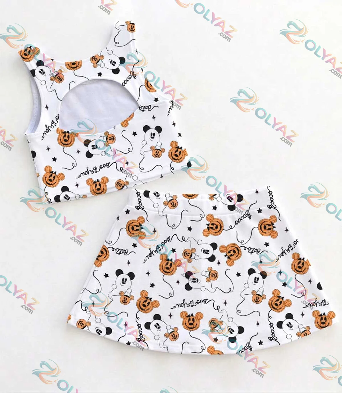 Disney Mickey Mouse Ghost Pumpkin Dress Set Disney Mickey Mouse Ghost Pumpkin Dress Set