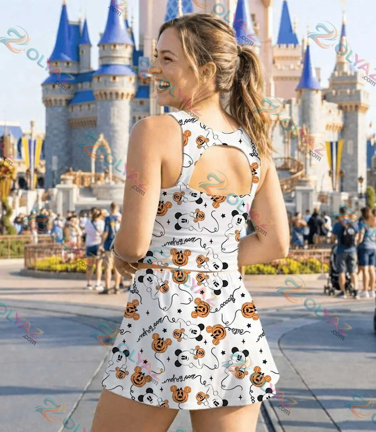 Disney Mickey Mouse Ghost Pumpkin Dress Set Disney Mickey Mouse Ghost Pumpkin Dress Set