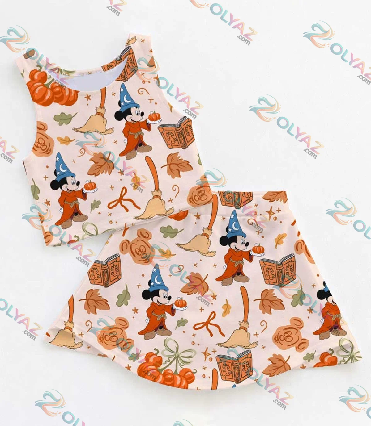 Disney Mickey Mouse Pumpkin Dress Set (Design 1)