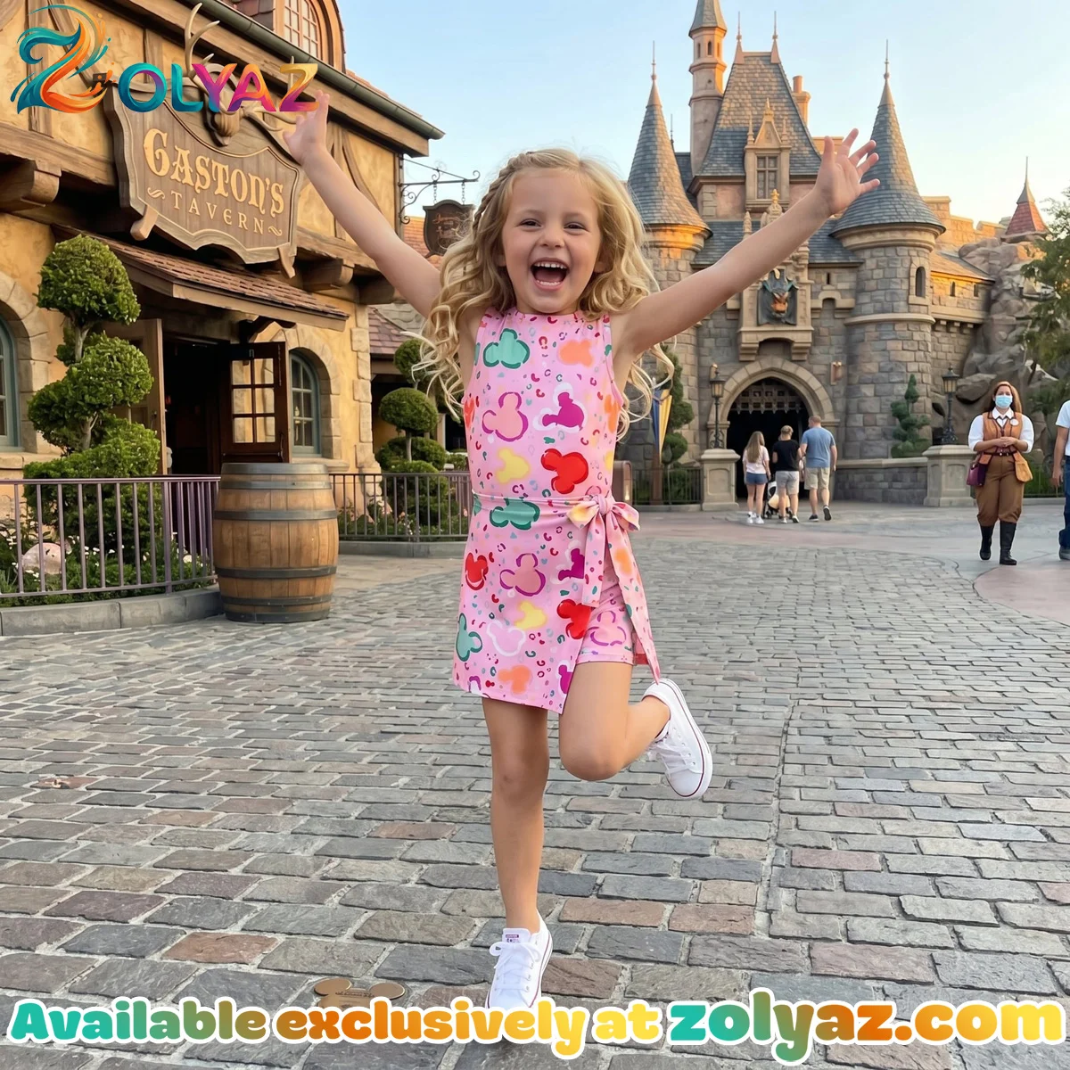 Disney Mickey Mouse Head Pattern Athletic Dress - Tennis Dress Skirt, Magical Vacation Outfit Disney Mickey Mouse Head Pattern Athletic Dress - Tennis Dress Skirt, Magical Vacation Outfit