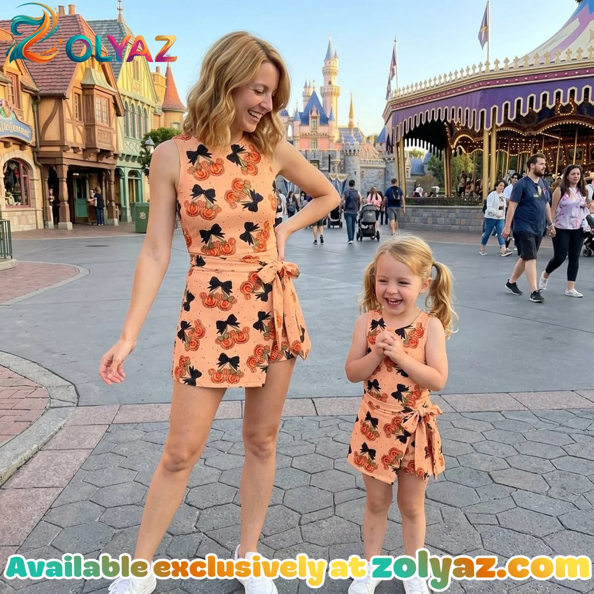 Disney Mickey Pumpkin Halloween Athletic Dress - Tennis Dress Skirt, Cute Fall Halloween Dress