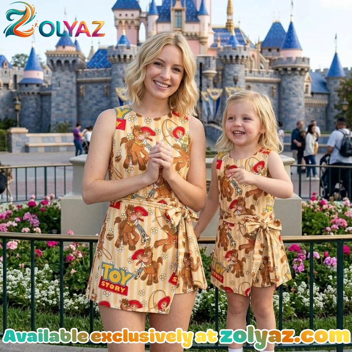Disney Pixar Toy Story Characters Athletic Dress - Tennis Dress Skirt, Mama Mini Family Matching Outfit