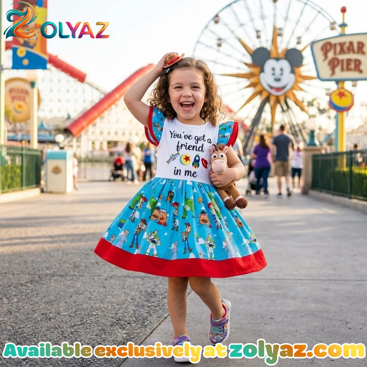 Disney Pixar Toy Story Woody Buzz Lightyear Skater Dress