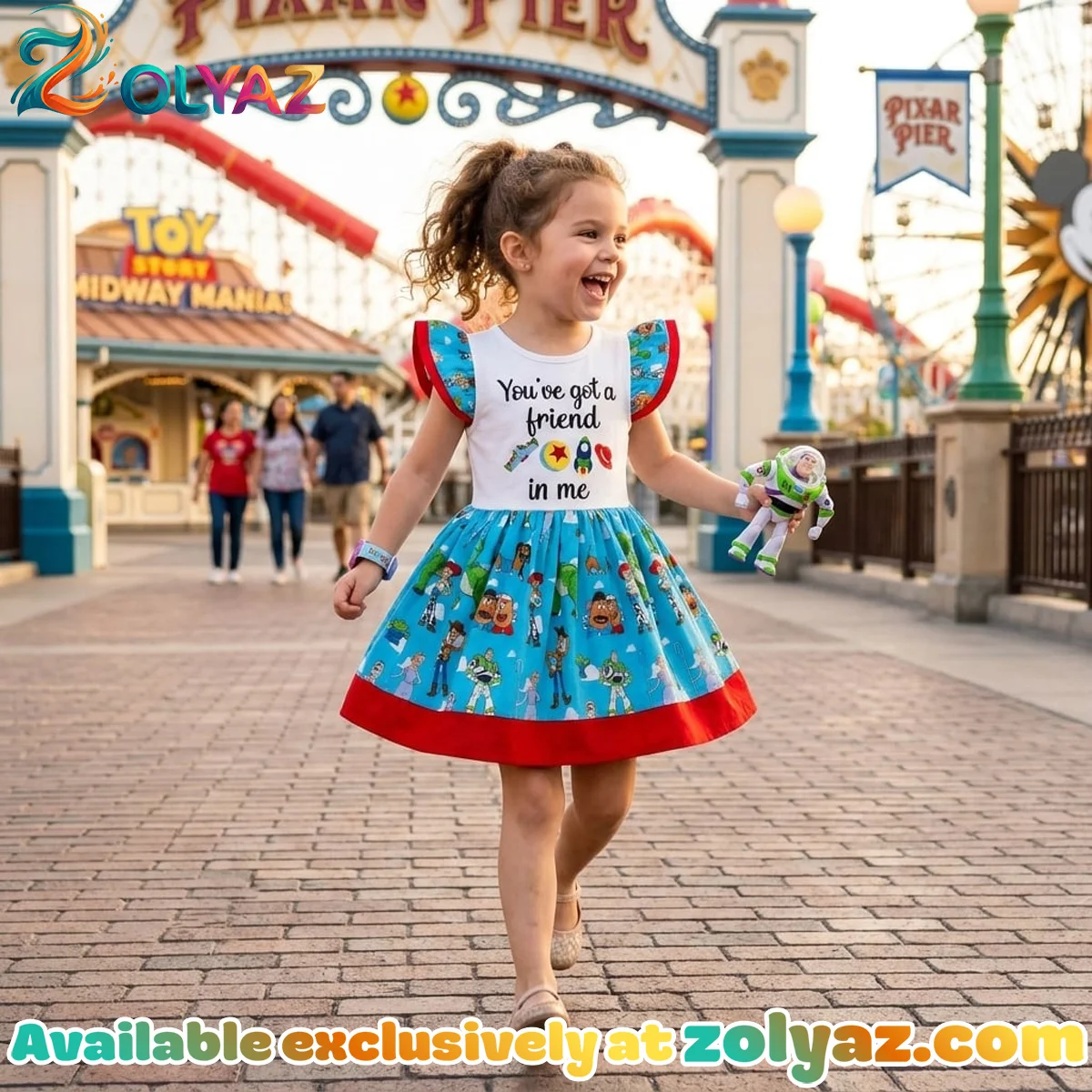 Disney Pixar Toy Story Woody Buzz Lightyear Skater Dress Disney Pixar Toy Story Woody Buzz Lightyear Skater Dress