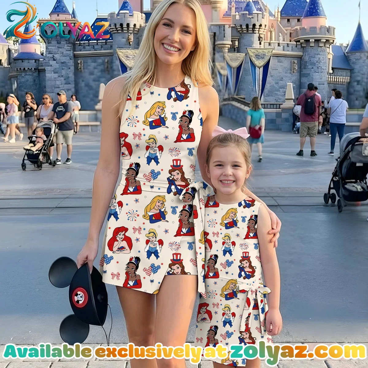 Disney Princess Athletic Dress - Tennis Dress Skirt America 250 Years, Patriotic 4th of July Dress 1776-2026 USA Celebration WDW Vacation Dress