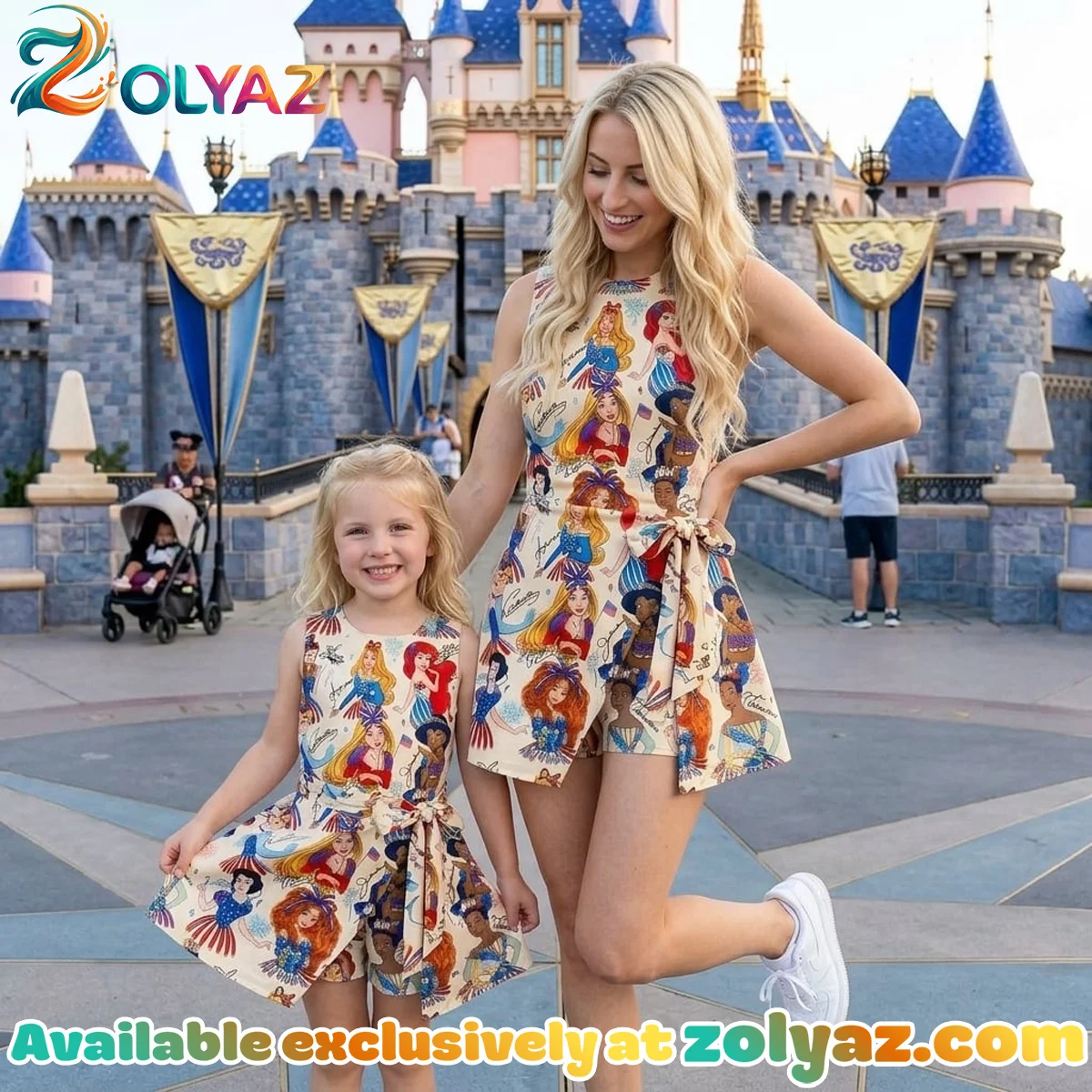 Disney Princess Patriotic 4th Of July Athletic Dress - Tennis Dress Skirt, Mama Mini Family Matching Dress