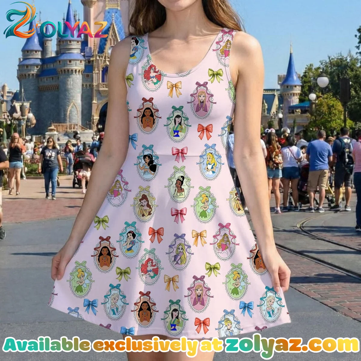 Disney Princess Ariel Rapunzel Tiana Skater Dress Disney Princess Ariel Rapunzel Tiana Skater Dress