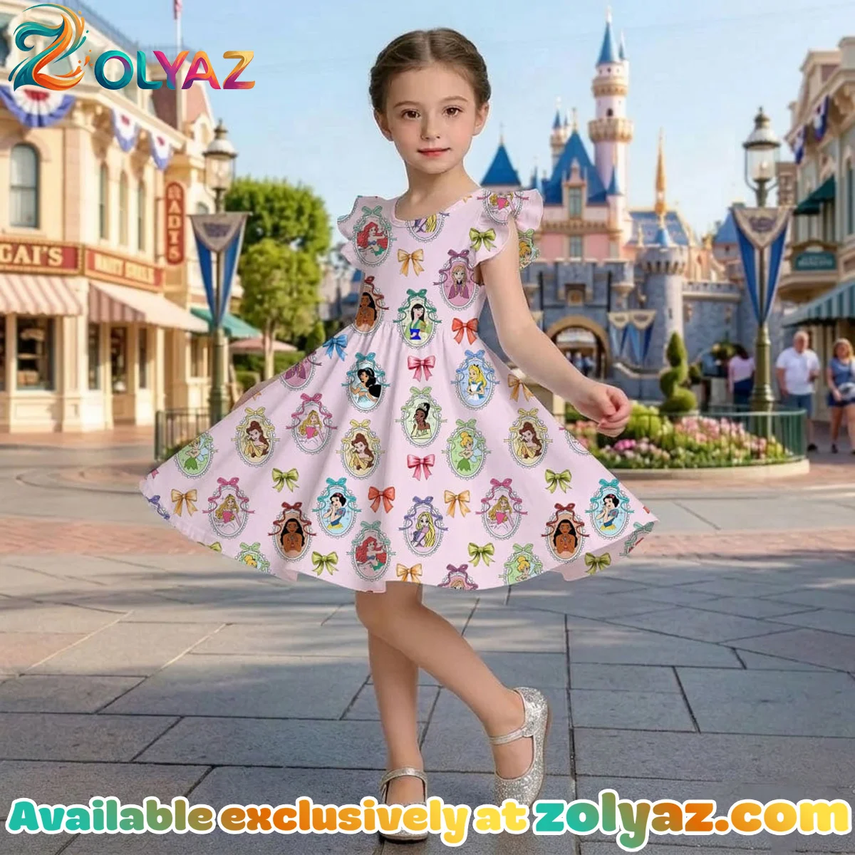 Disney Princess Ariel Rapunzel Tiana Skater Dress Disney Princess Ariel Rapunzel Tiana Skater Dress