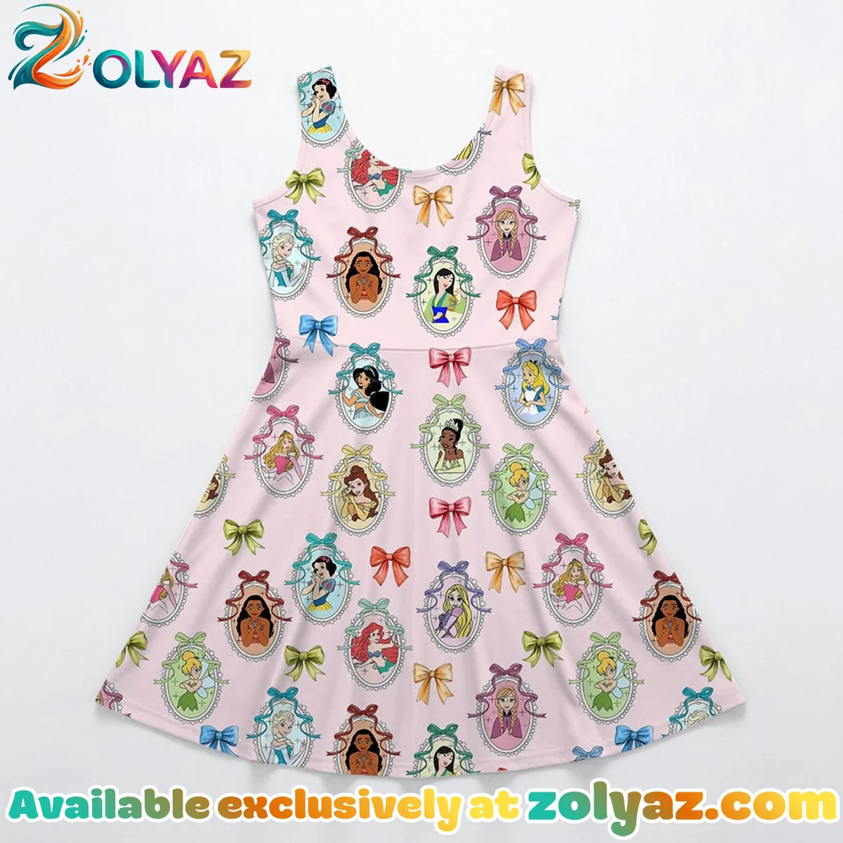 Disney Princess Ariel Rapunzel Tiana Skater Dress Disney Princess Ariel Rapunzel Tiana Skater Dress