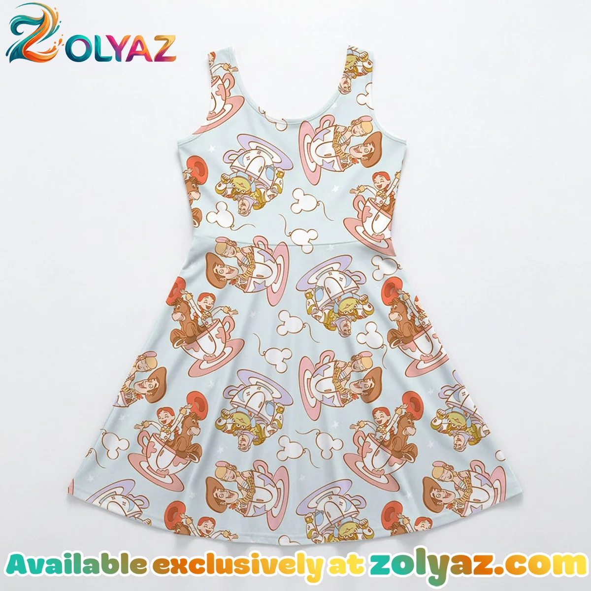 Disney Toy Story Woody Jessie Buzz Skater Dress Disney Toy Story Woody Jessie Buzz Skater Dress