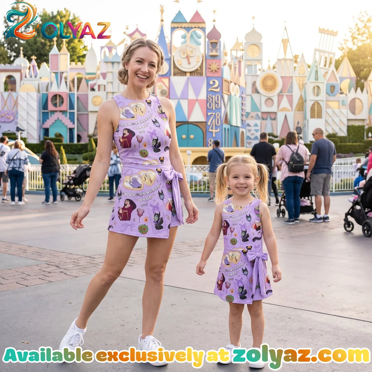 Disney Villains Coquette Athletic Dress - Tennis Dress Skirt, Maleficent Evil Queen Ursula Cruella Girls Outfit