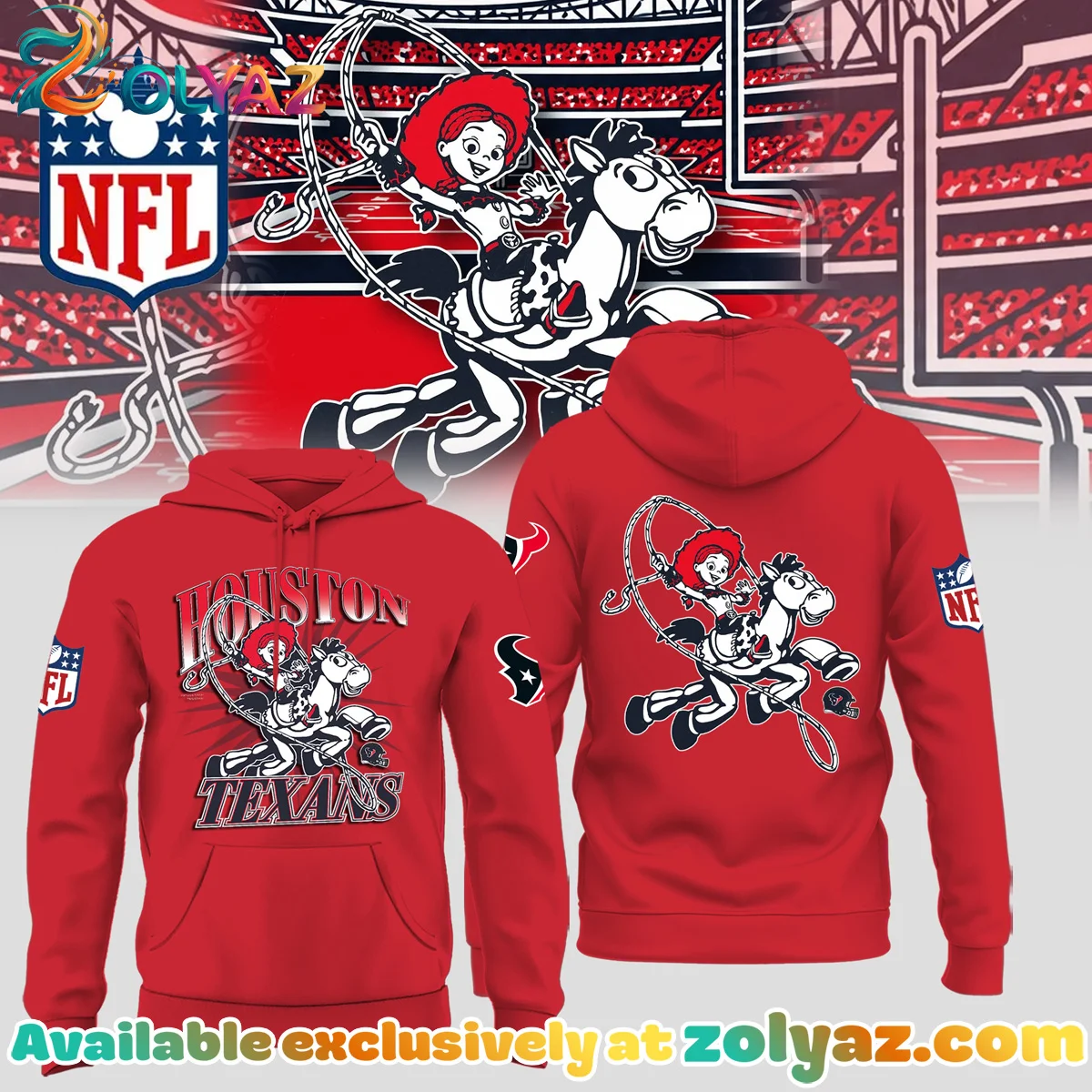 Disney x Houston Texans Shirt & Hoodie (Style 1)