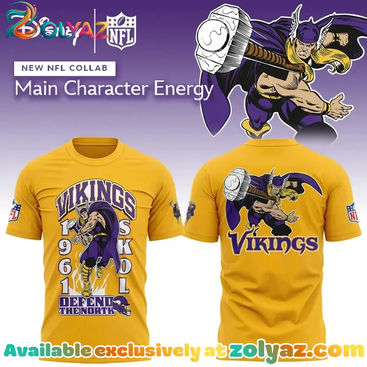 Disney x Minnesota Vikings T-Shirt & Hoodie (Release 3)