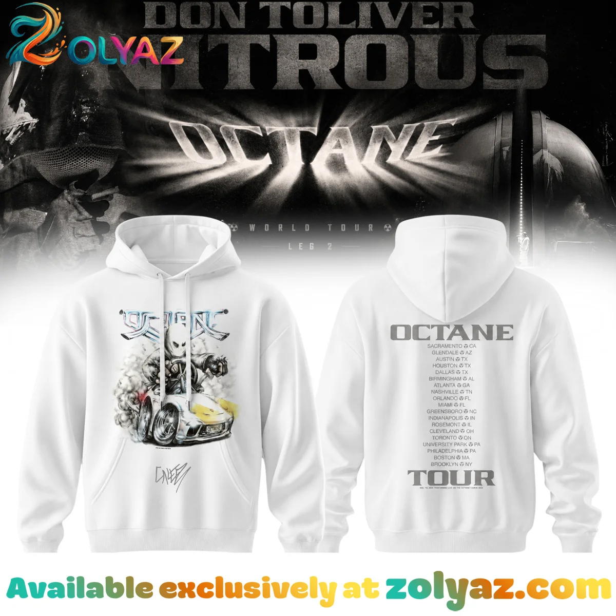 Don Toliver Nitrous Octane World Tour Signature T-Shirt & Hoodie - Variant 3