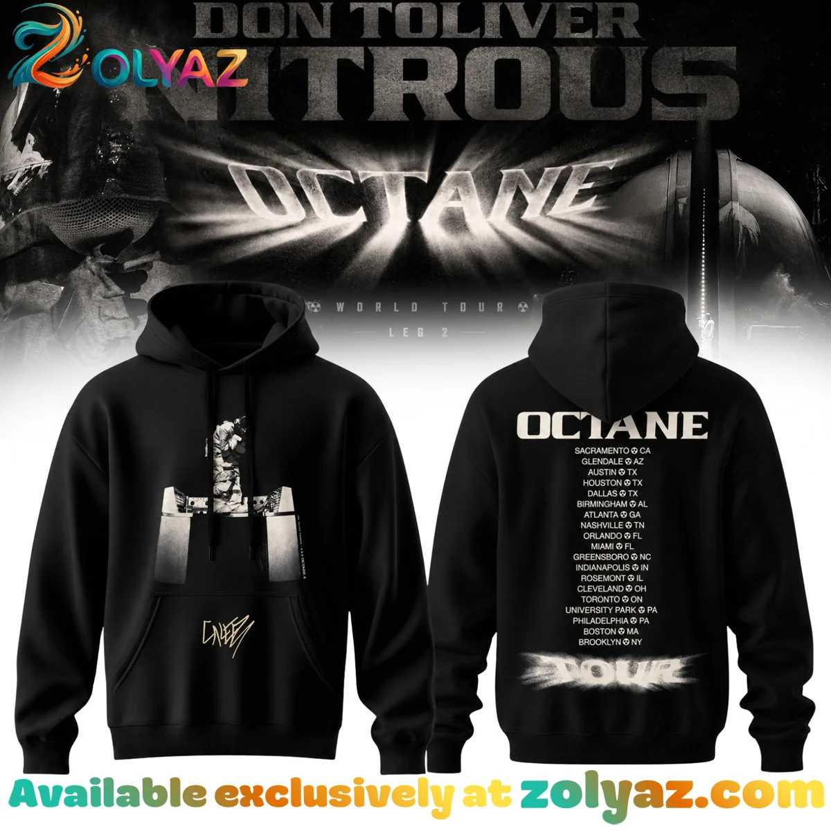 Don Toliver Nitrous Octane World Tour Signature T-Shirt & Hoodie - Part 7