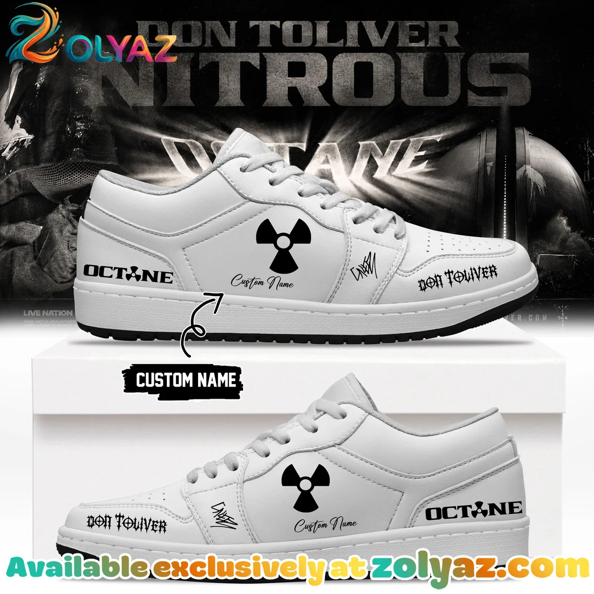 Don Toliver Nitrous Octane World Tour Signature Custom Air Force 1 & Jordan 1 Shoes (Design 3)