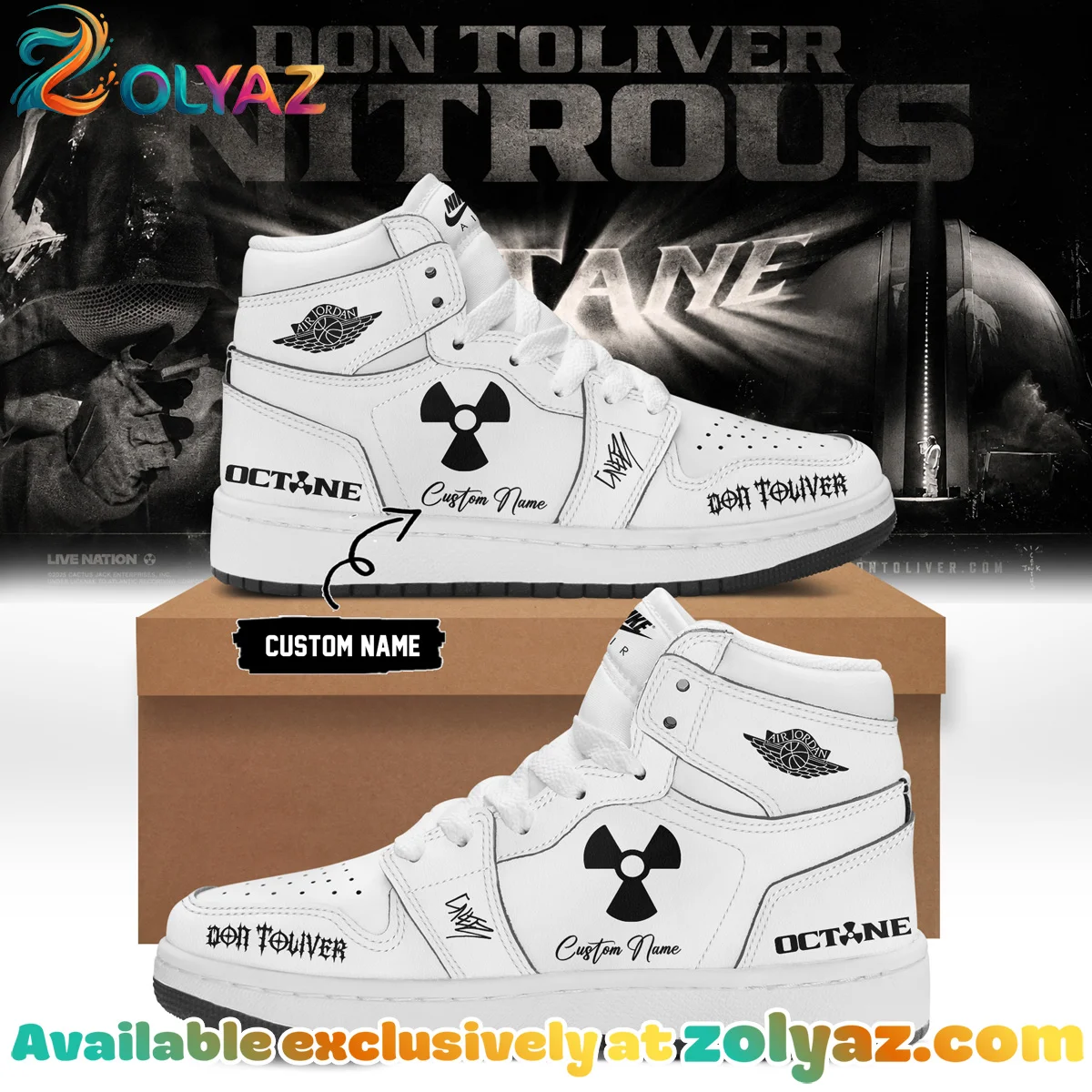 Don Toliver Nitrous Octane World Tour Signature Custom Air Force 1 & Jordan 1 Shoes - Series 1