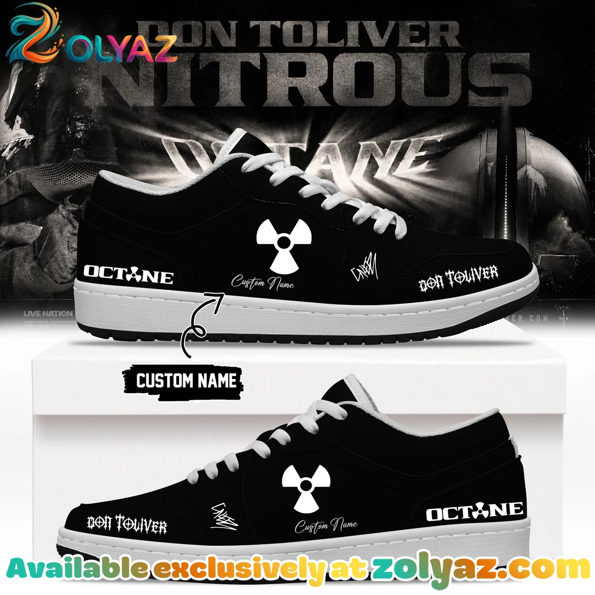 Don Toliver Nitrous Octane World Tour Signature Custom Air Force 1 & Jordan 1 Shoes - Variant 2