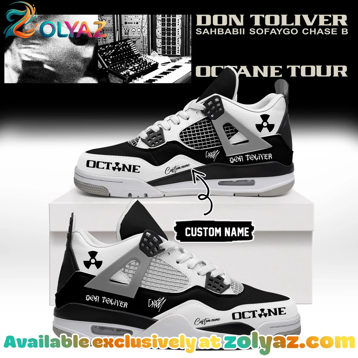 Don Toliver Octane Tour Signed Custom Air Force 1 & Jordan 1 Shoes - Part 14