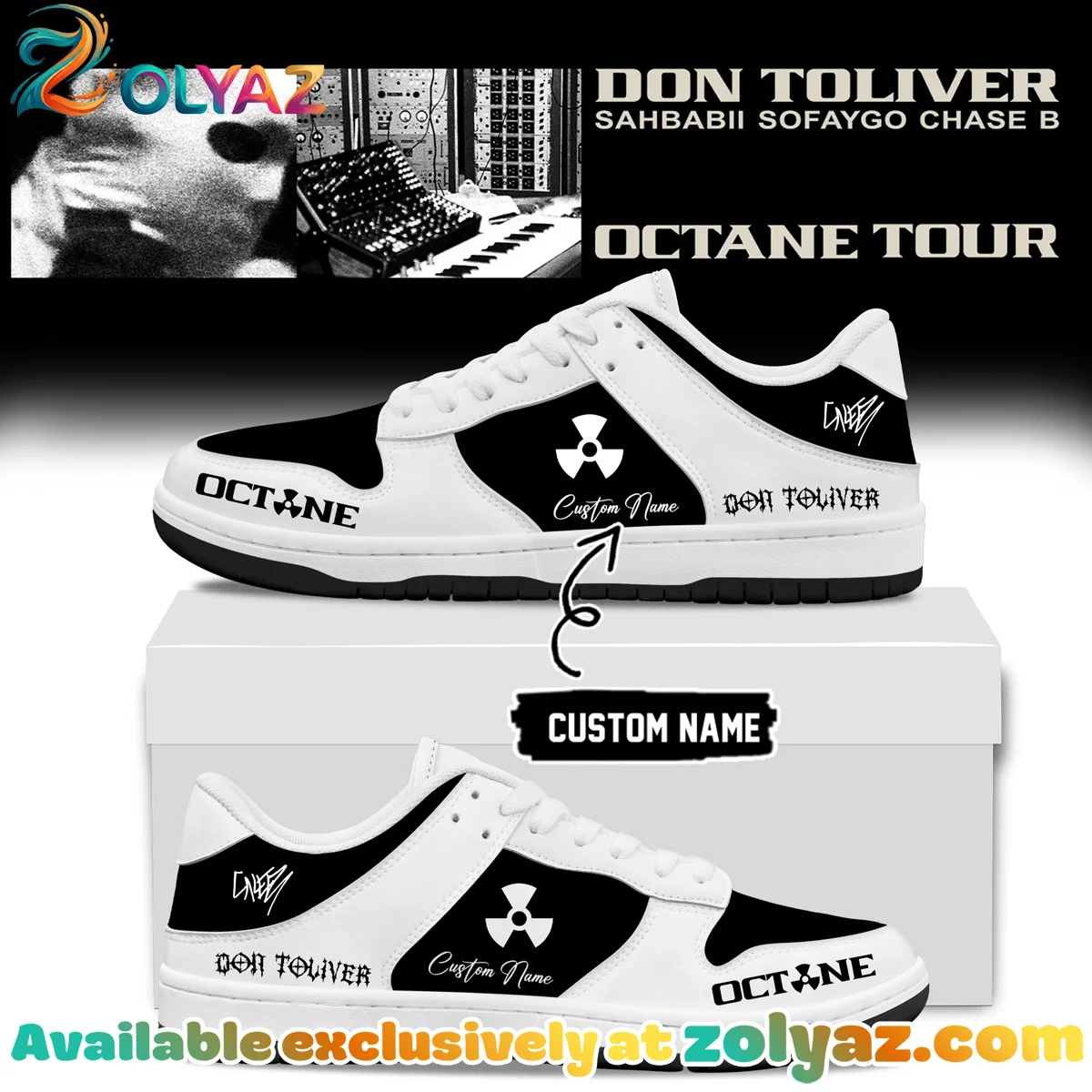 Don Toliver Octane Tour Signed Custom Air Force 1 & Jordan 1 Shoes (Release 19)